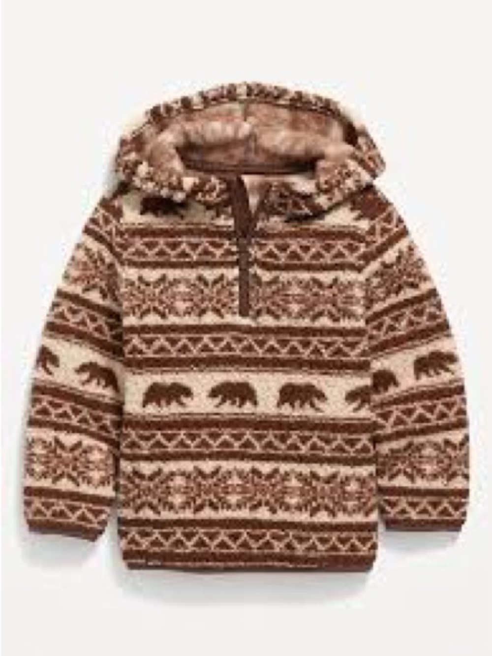 Old Navy. Hooded 1/4 Zip Sherpa Fleece. Size 5T.
